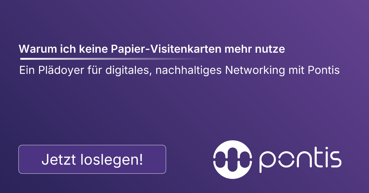 Warum ich keine Papier-Visitenkarten mehr nutze