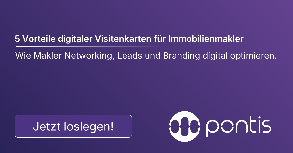 5 Vorteile digitaler Visitenkarten für Immobilienmakler