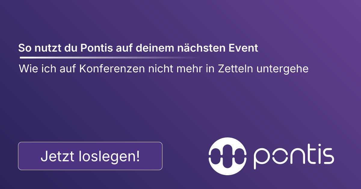 So nutzt du Pontis auf deinem nächsten Event